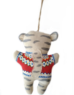 Symbol of the year 2022 A tiger in a Scandinavian sweater