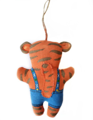 Symbol of the year 2022 Tiger in blue pants