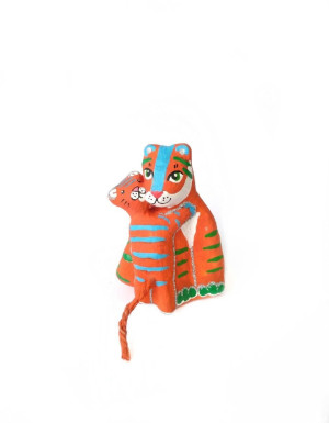 Symbol of the year 2022 Tigress with red tiger cubs