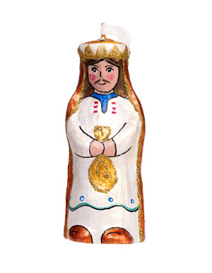 Ялинкова іграшка " Персонаж вертепу  Цар " (скульптура)