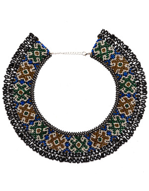 Hutsul Beaded Necklace blue