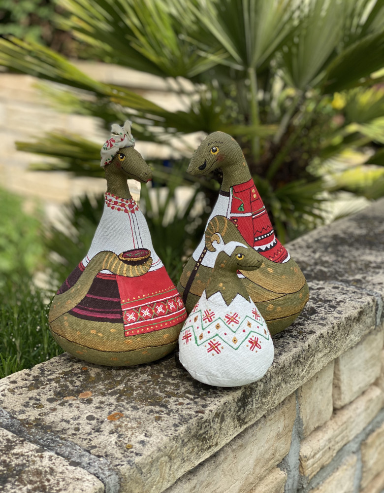 Set of Textile Souvenirs "Snake Family"