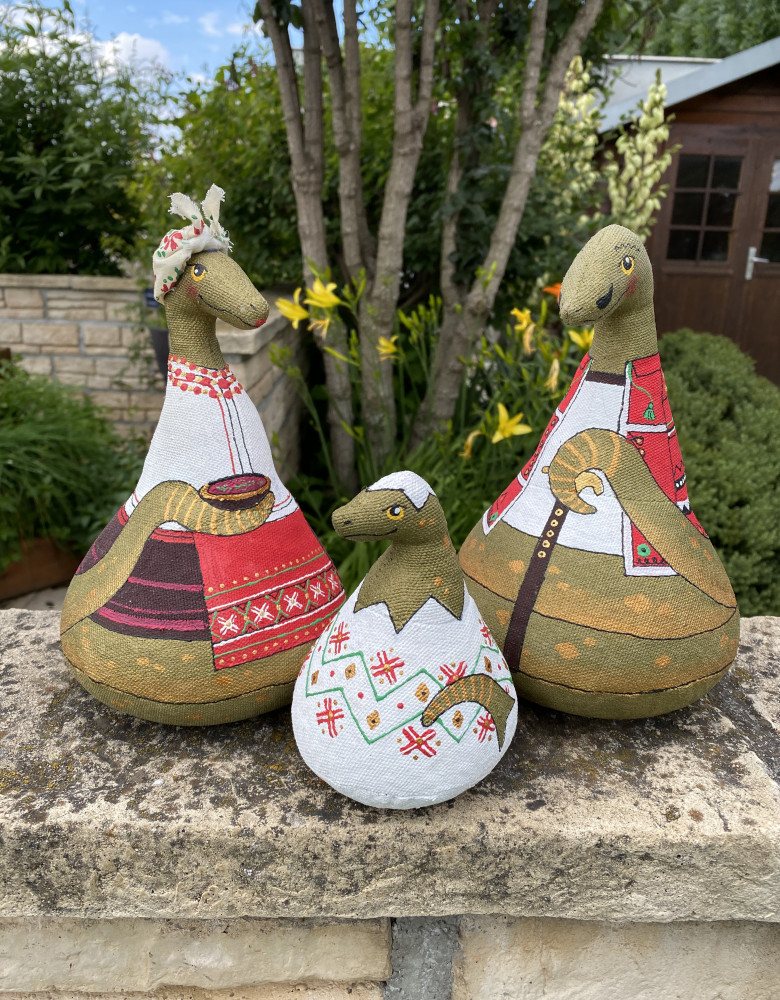 Set of Textile Souvenirs "Snake Family"