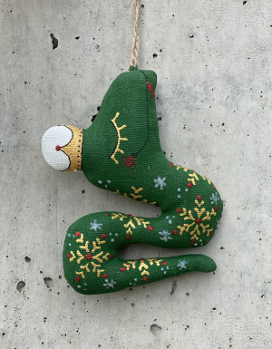 Textile Souvenir "Snake with Snowflakes"