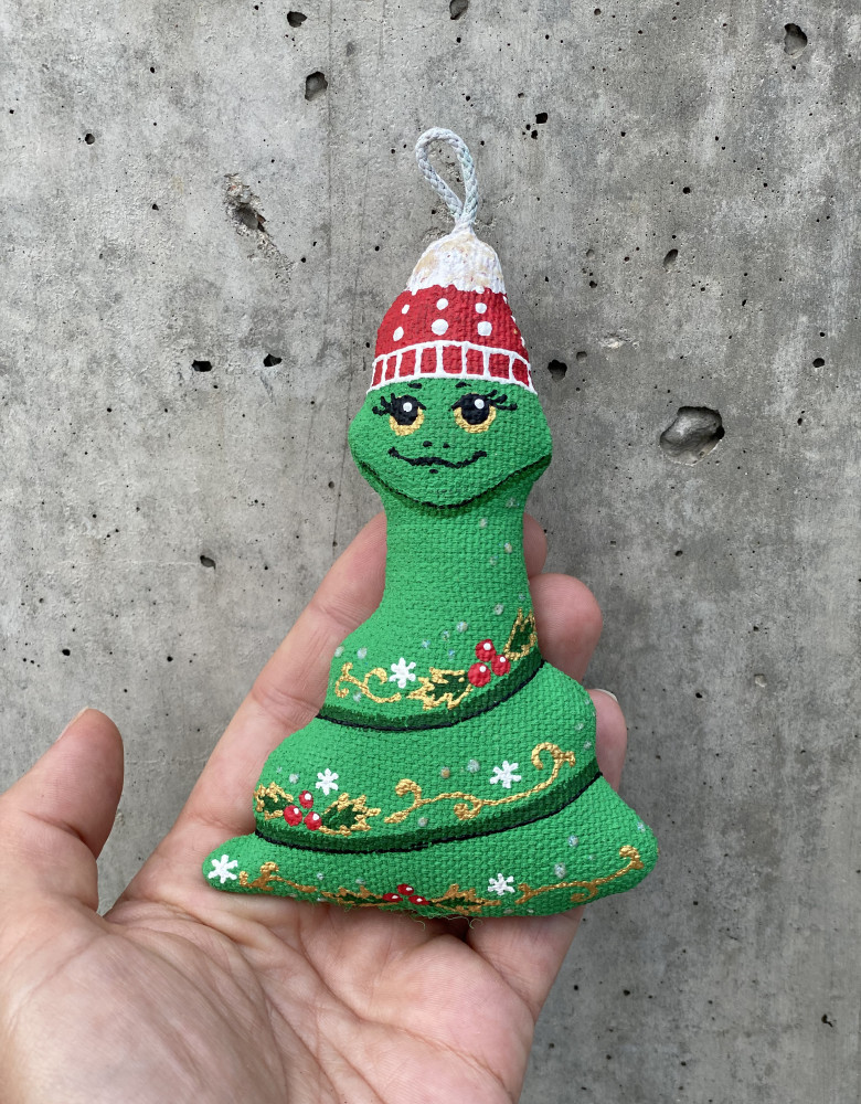 Keychain "Christmas Snake"
