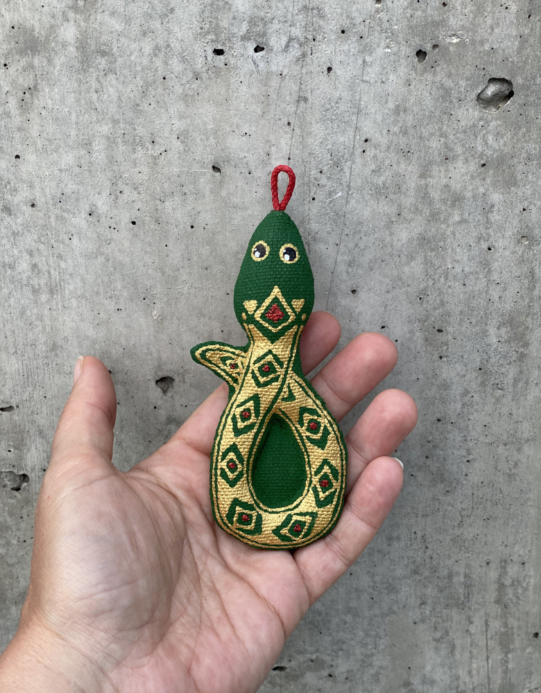 Keychain "Golden Snake"