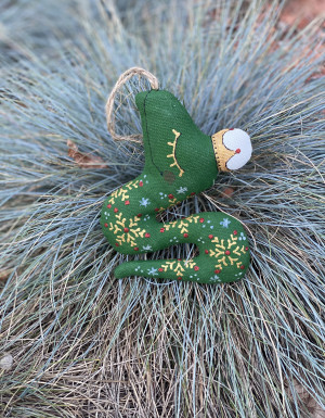 Textile Souvenir "Snake with Snowflakes"