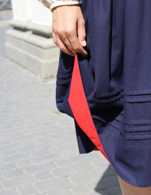 Rozmai blue linen skirt