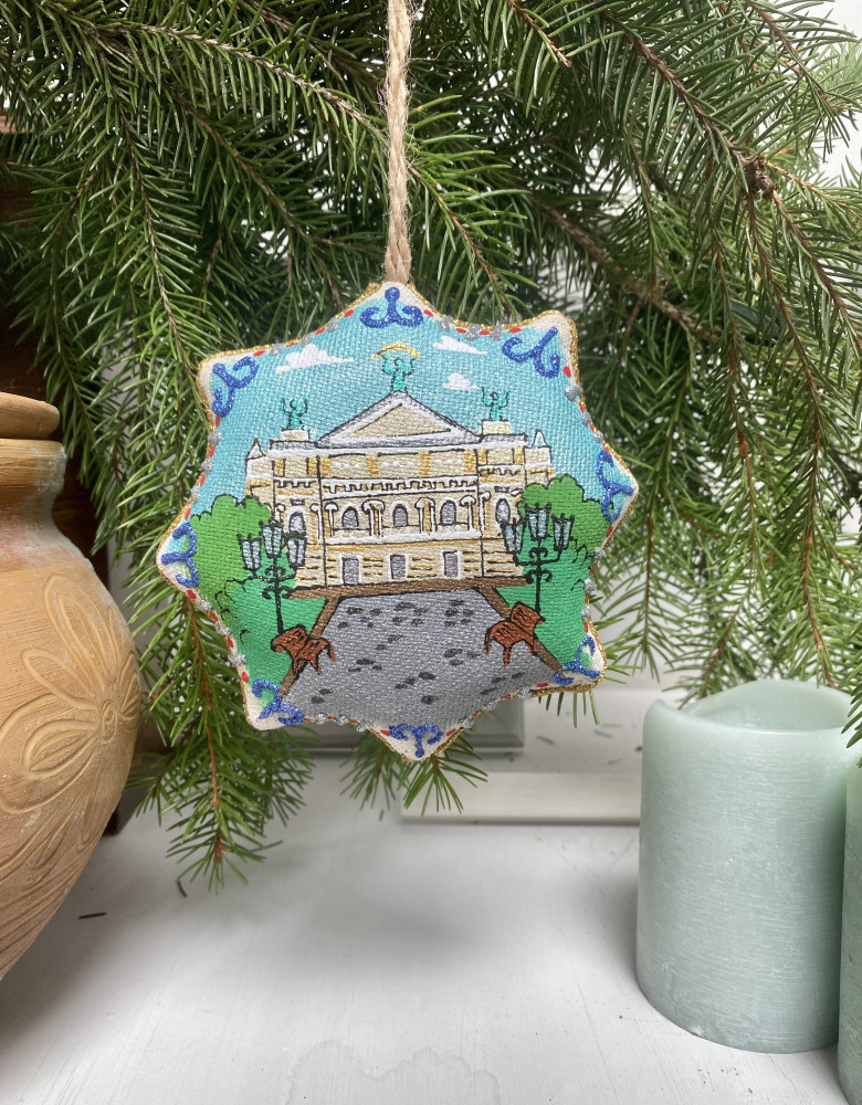 Souvenir vanilla star "Lviv Opera House"