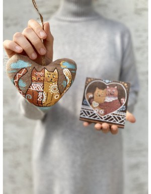 Postcard "Purly cats"