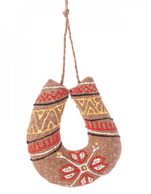 Horseshoe with a red painting