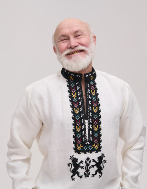 Men’s Linen Vyshyvanka with Hand Embroidery “Lions”