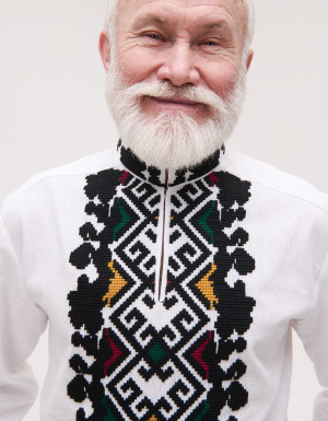 Men’s Vyshyvanka with Hand Embroidery “Geometric”