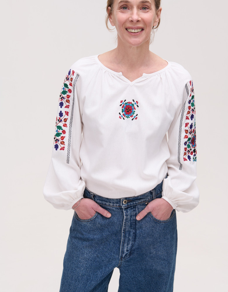 Embroidered Shirt «Yavorivska» (white)