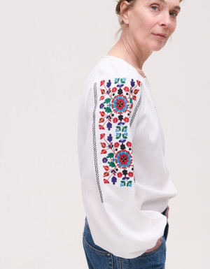 Embroidered Shirt «Yavorivska» (white)