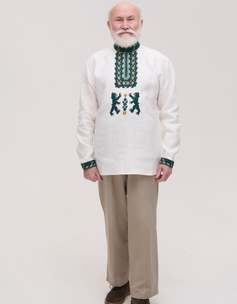 Men's embroidered shirt with bears 