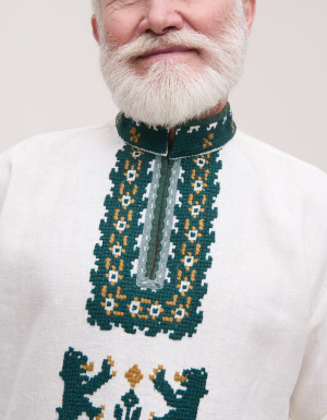 Men's embroidered shirt with bears 