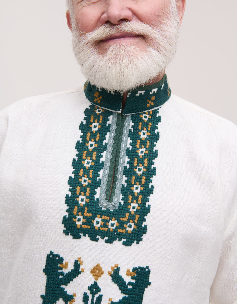 Men's embroidered shirt with bears 