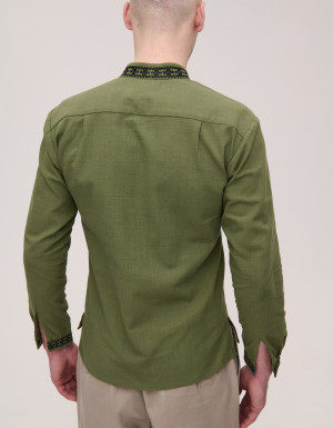 Nezlamni khaki embroidered shirt for men