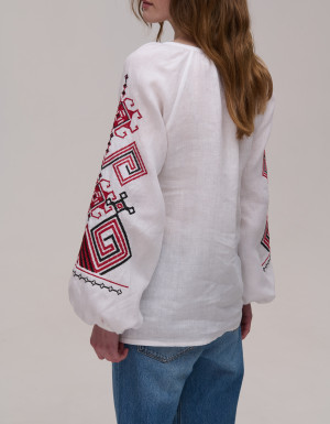 Embroidered Shirt «Infinity» (white)