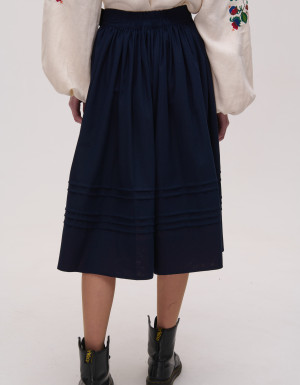 Rozmai blue linen skirt