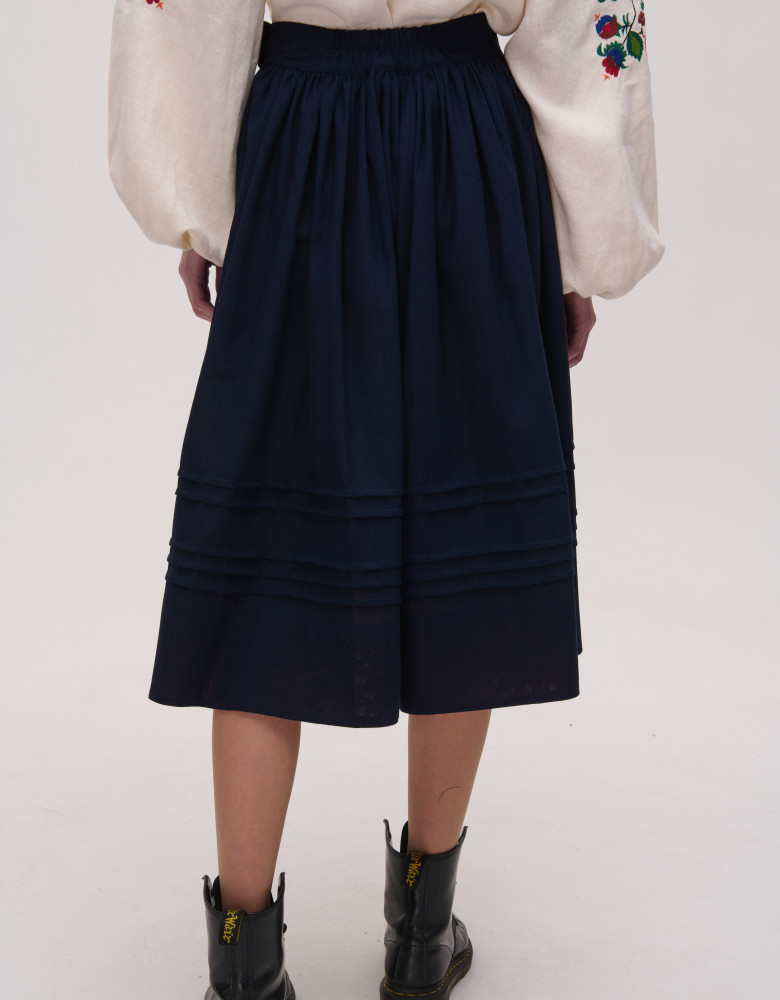 Rozmai blue linen skirt