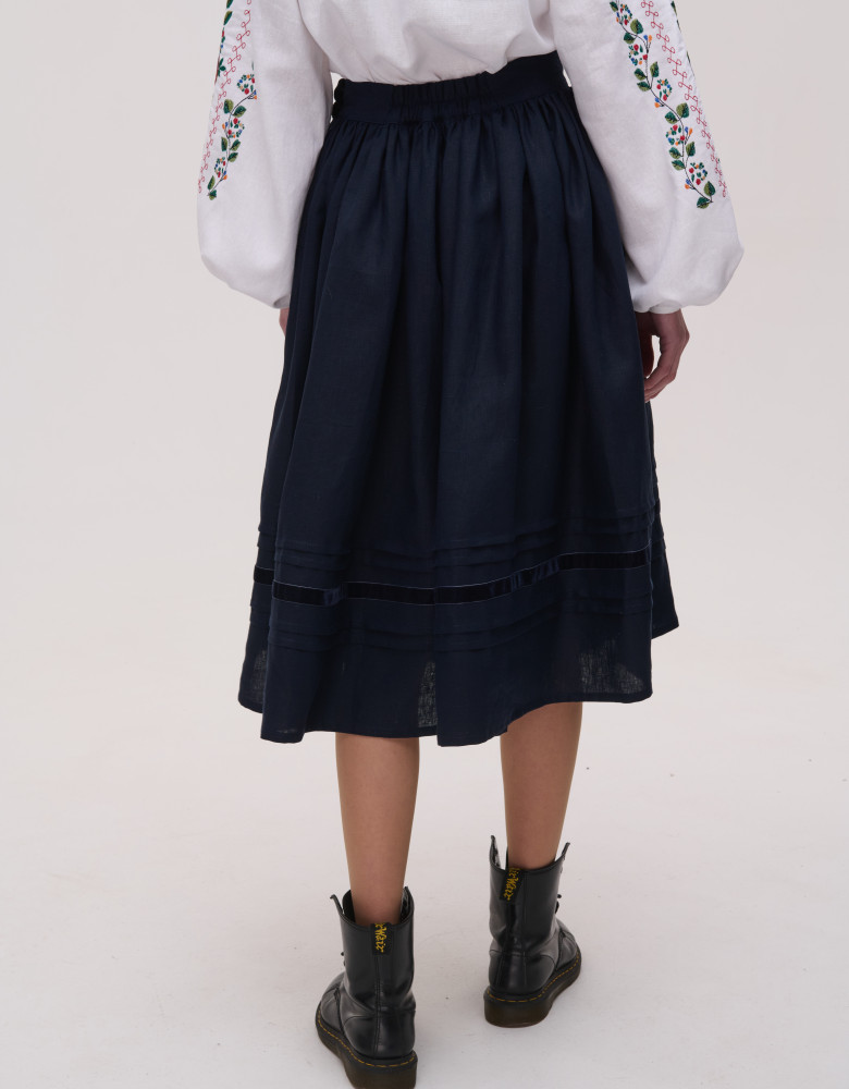 Dark Blue Skirt Strichka