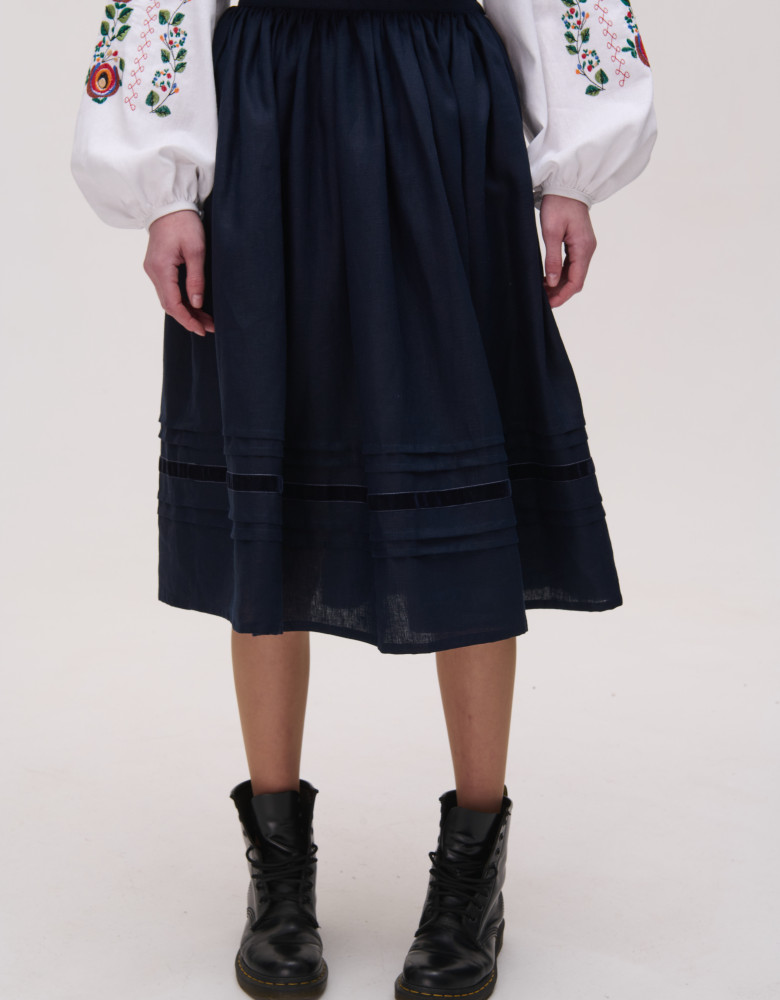 Dark Blue Skirt Strichka