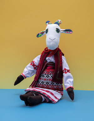 Goat in Ukrainian suit