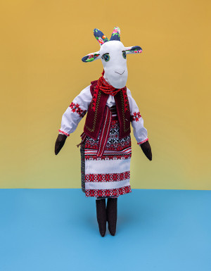 Goat in Ukrainian suit
