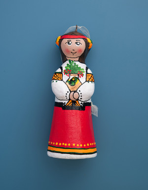 Sculptural hanging toy "Hutsulka"
