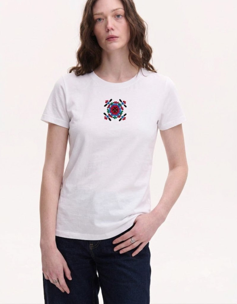 Knitted white t-shirt “Yavorivska” 