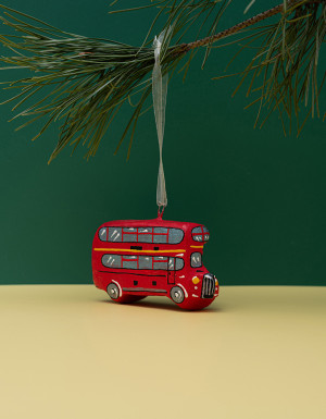 Christmas tree toy "London Bus" (sculpture)