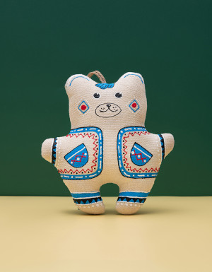 Handmade toy Vanilla white bear