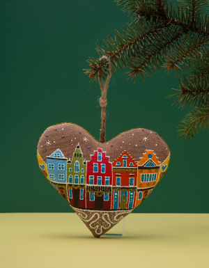 Coffee-Scented Souvenir "Bruxelles Heart"
