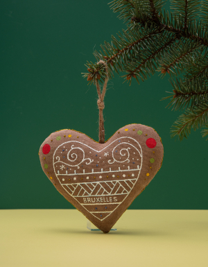 Coffee-Scented Souvenir "Bruxelles Heart"