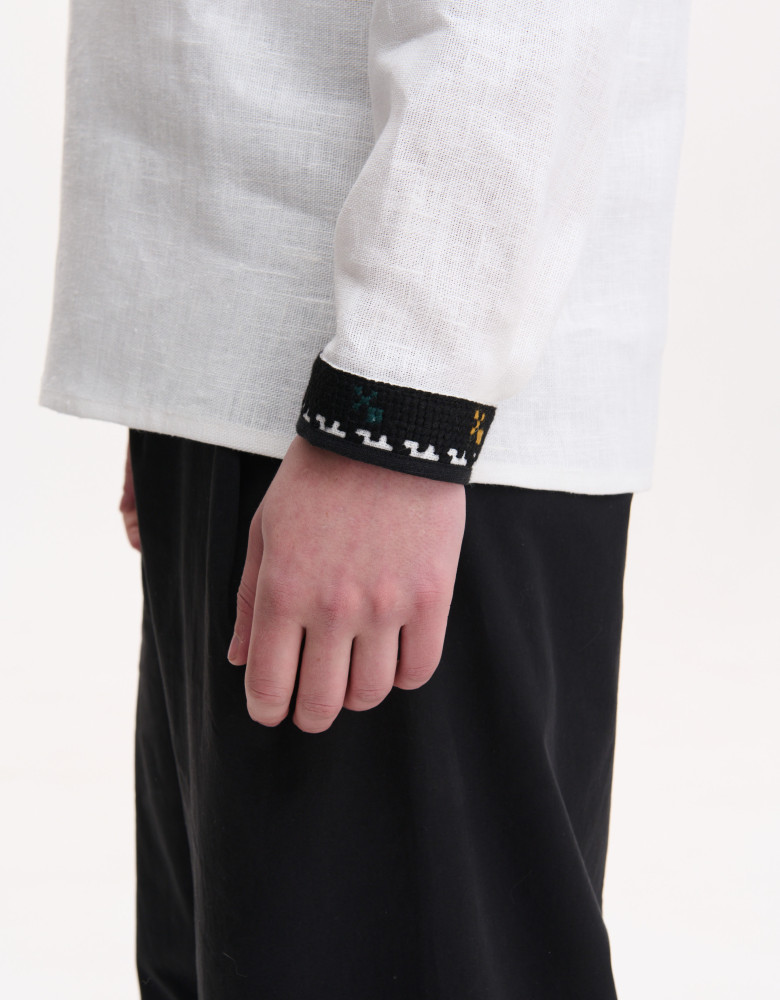 Men’s Linen Vyshyvanka with Hand Embroidery “Lions”