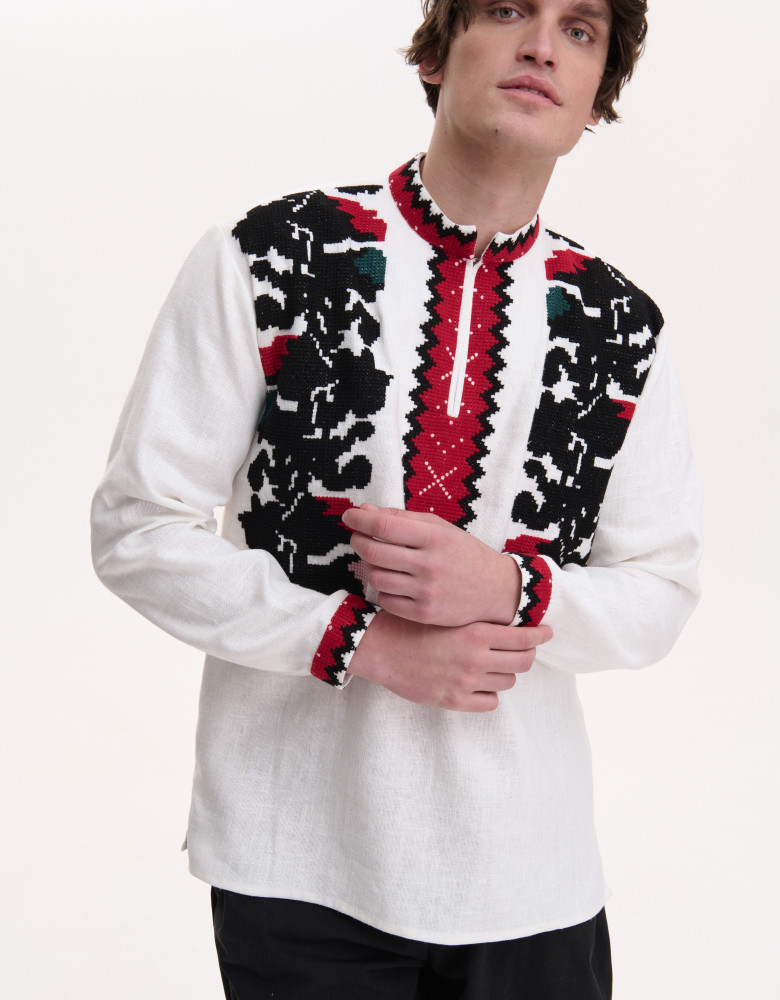 Handmade Men’s Vyshyvanka “Borshchiv Ceremonial”
