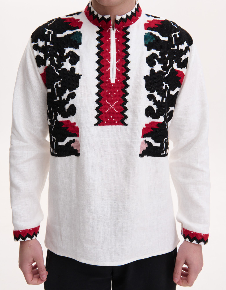 Handmade Men’s Vyshyvanka “Borshchiv Ceremonial”