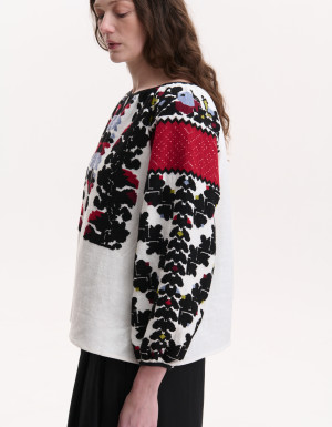 Women’s Vyshyvanka with Hand Embroidery “Borshchiv Festive”