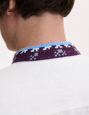 Men’s Linen Vyshyvanka with Hand Embroidery “Horses”