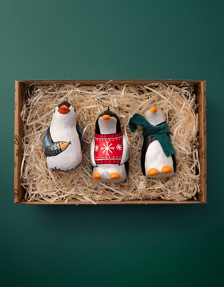 Set in a craft box "Eager Penguins"