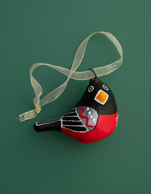 Christmas Ornament "Bullfinch" (sculpture)