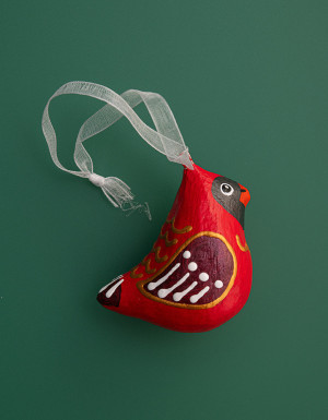 Christmas Ornament "Red Cardinal" (sculpture)