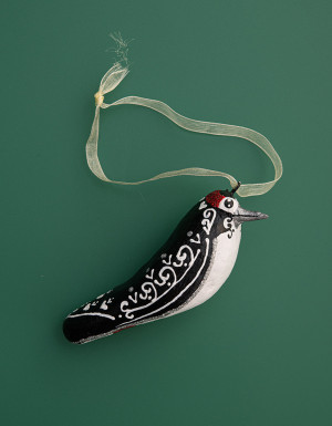 Christmas Ornament "Woodpecker" (sculpture)