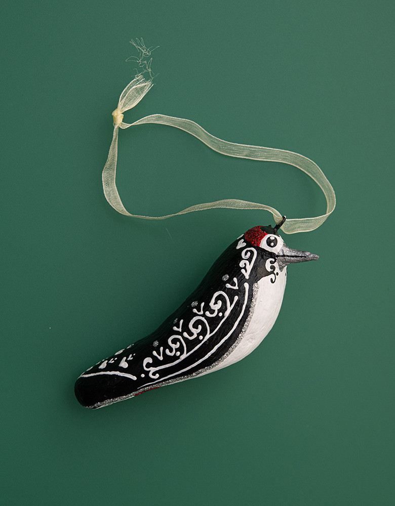 Christmas Ornament "Woodpecker" (sculpture)