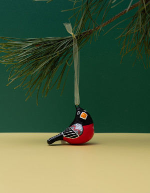 Christmas Ornament "Bullfinch" (sculpture)