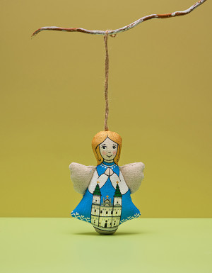 Textile souvenir angel 'Cathedral Ternopil'
