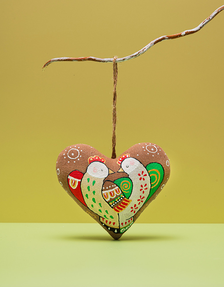 Coffee Heart with Birds