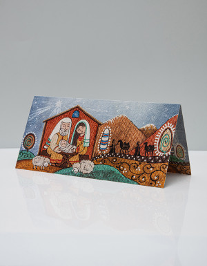 Postcard «Holy Family with Christmas Carols»